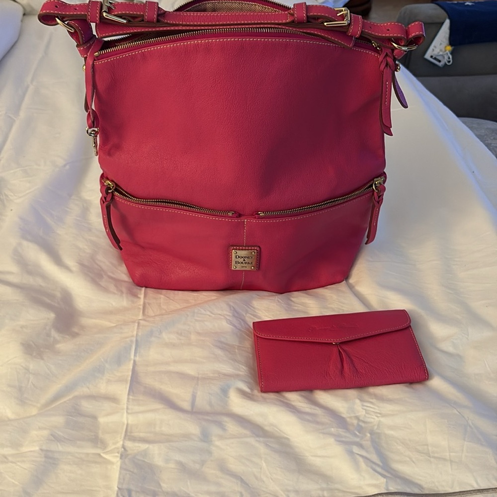 Dooney and Bourne Hobo purse with matching wallet